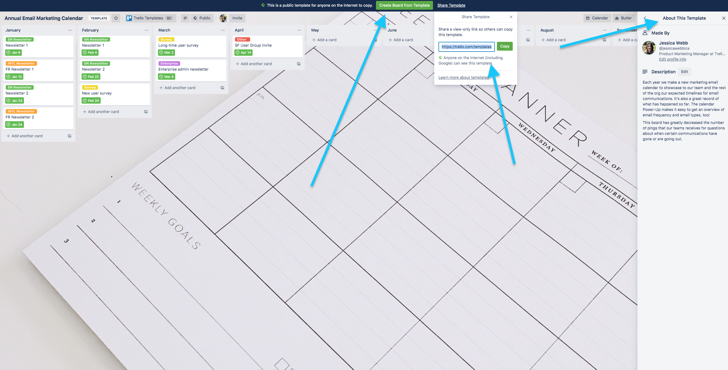 Highlighting template features